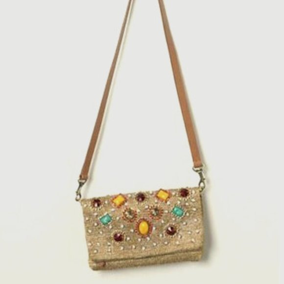 Anthropologie Handbags - NWT Jasper & Jeera Beaded Crossbody Bag